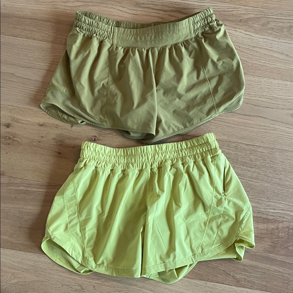 LULULEMON women’s size 12 - mustard & yellow workout Shorts